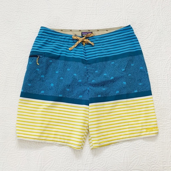 Patagonia Other - Patagonia Men's Stretch Planing‎ Boardshorts, Jellyfish Stripe: Big Sur Blue